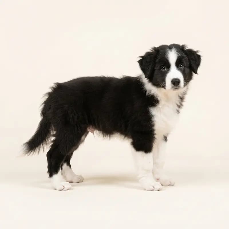Australian Shepherd Welpe in Sort-hvid