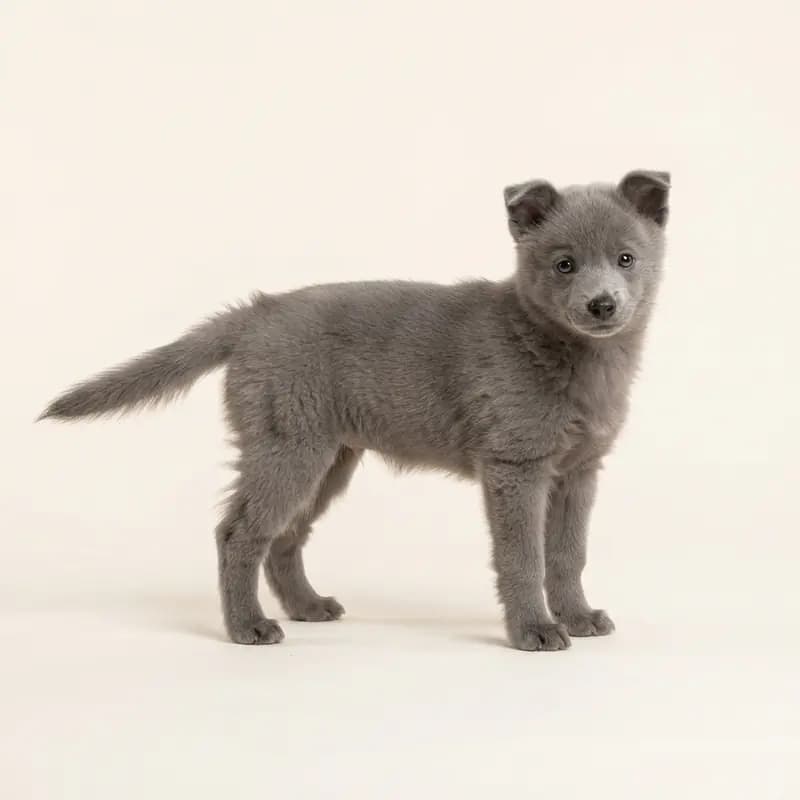 Alaskan Klee Kai Welpe in Grå