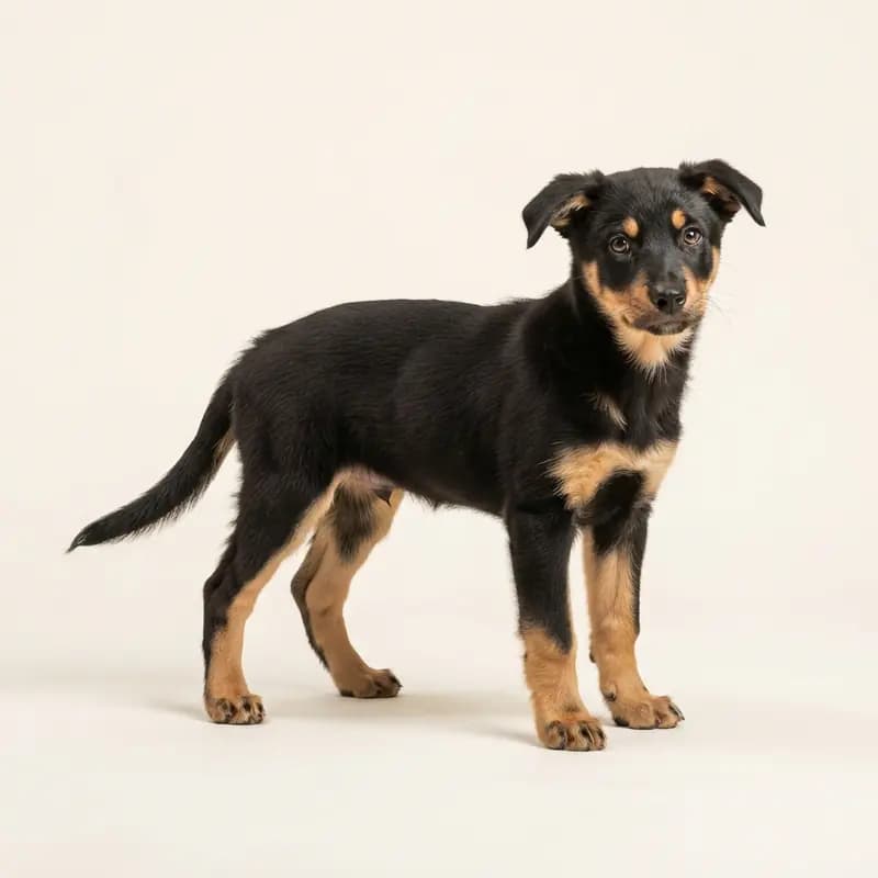Çalışan Kelpie Welpe in Siyah-tan