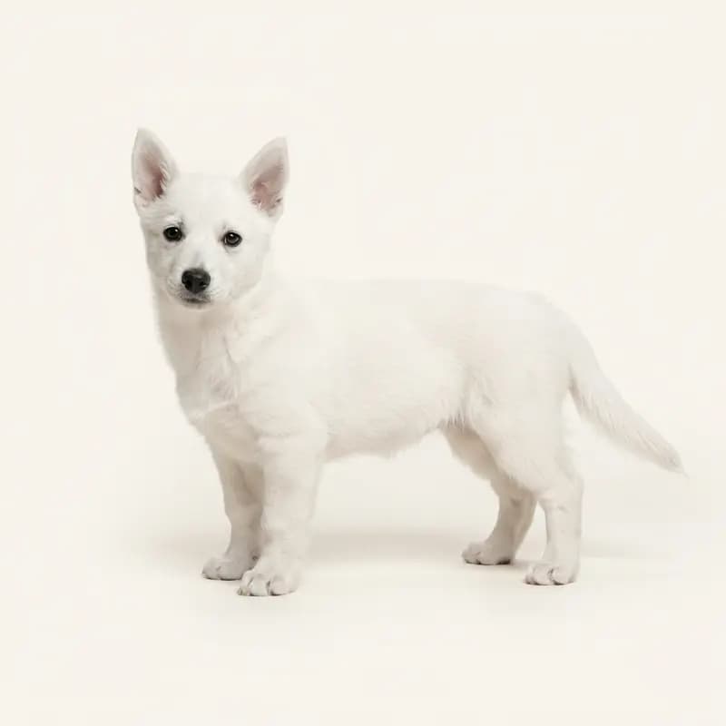 Västgötaspets Welpe in Blanc