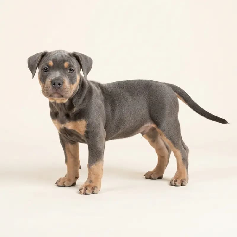 Exotic Bully Welpe in Blå med tan