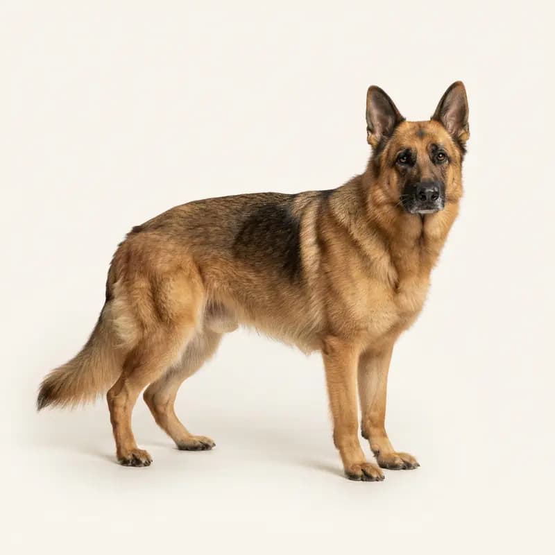 Voksen Gammel tysk schæferhund i Sable