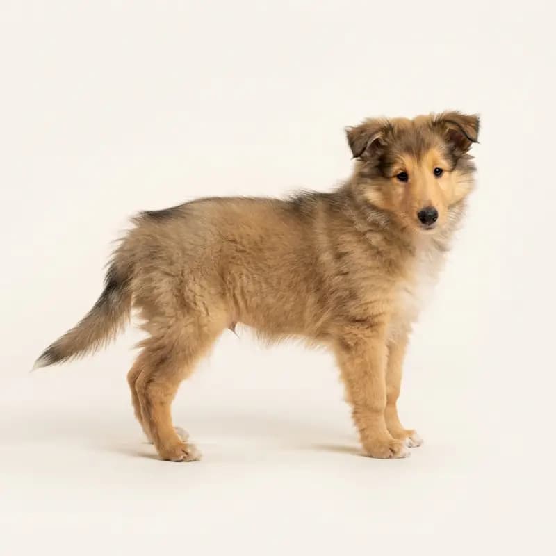 Langhåret Collie Welpe in Sable