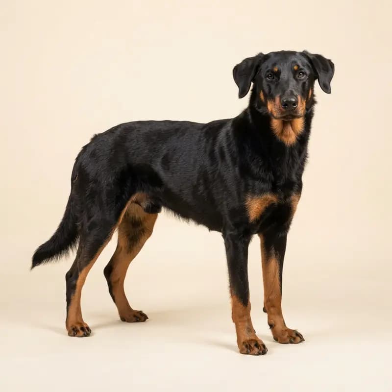 Voksen Beauceron i Sort med tan