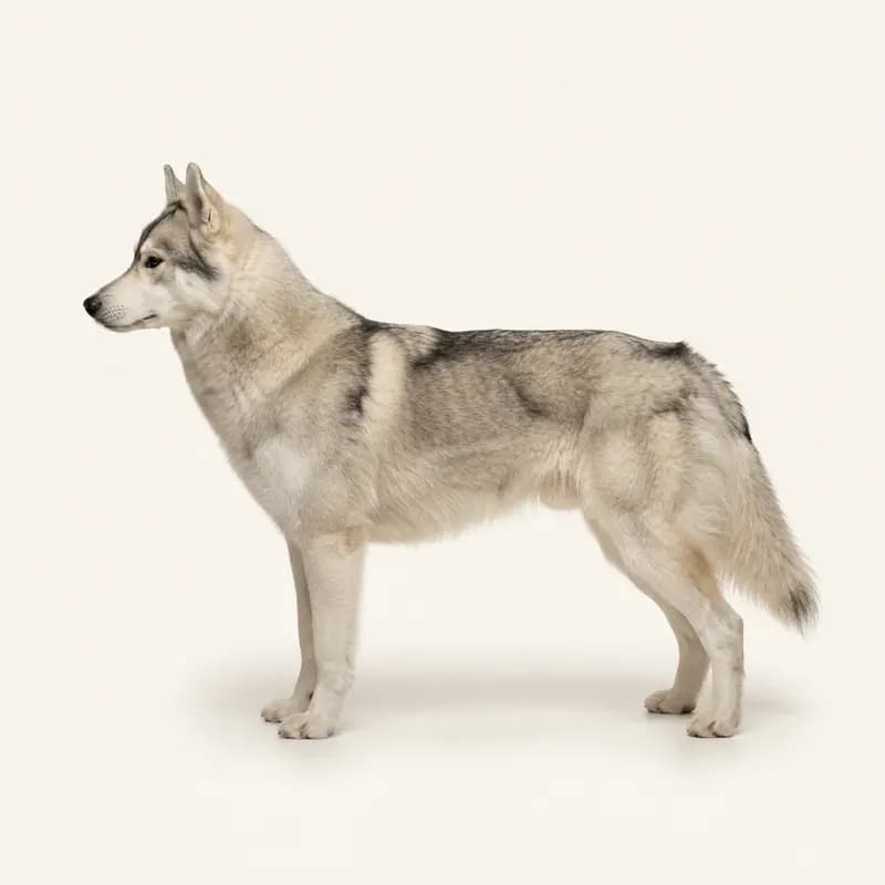 Husky d'Alaska avec Poil mi-long