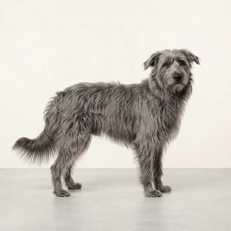 Volwassen Pyreneese herder in Grijs