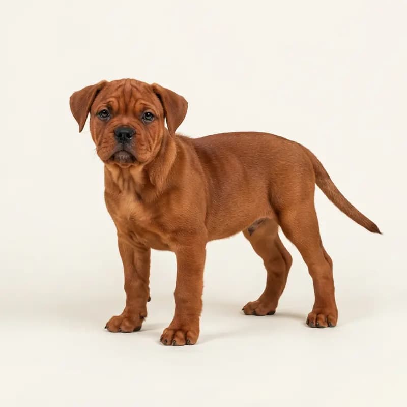 Continental Bulldog Welpe in Rood