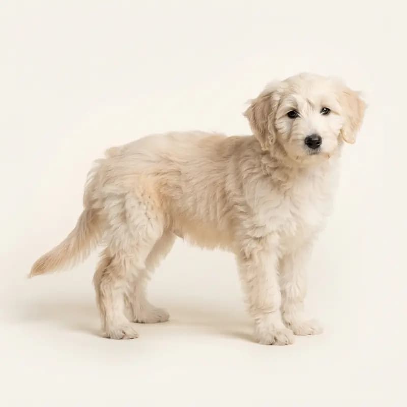 Bordoodle Welpe in Creme
