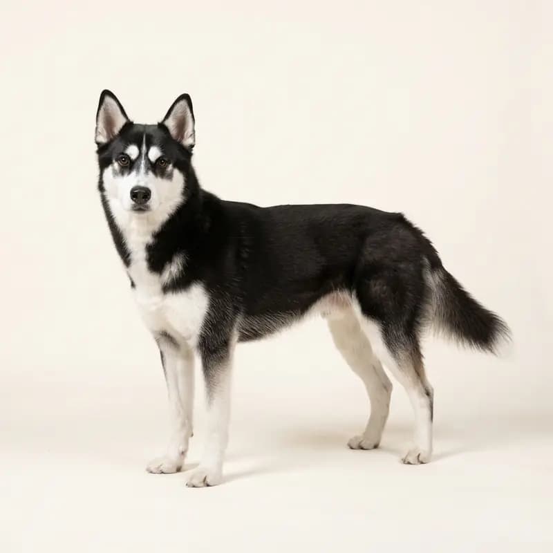 Husky d'Alaska adulte en Noir et blanc