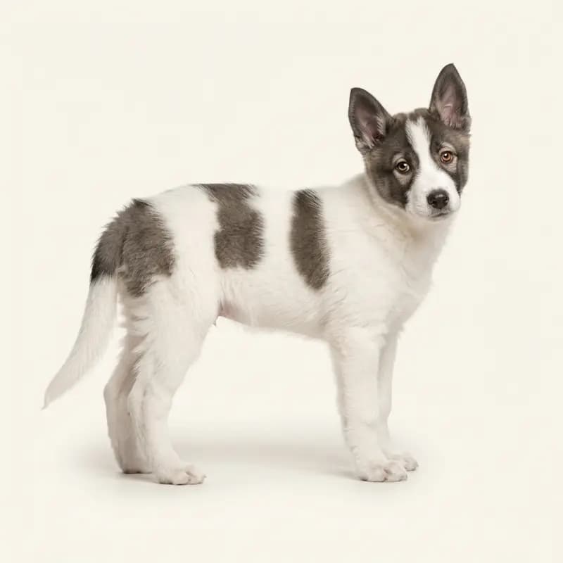 Vestsibirisk laika Welpe in Broget