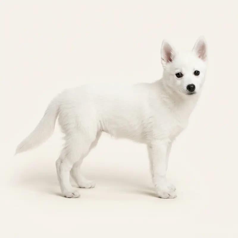 Alaskan Klee Kai Welpe in Hvid