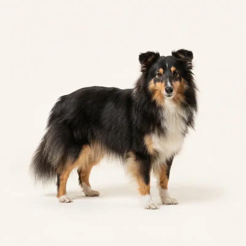 Voksen Shetland Sheepdog i Trefarvet