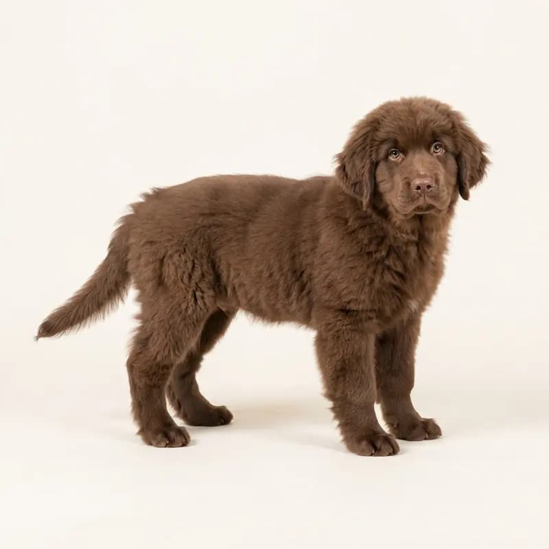 Newfoundland Welpe in Brun