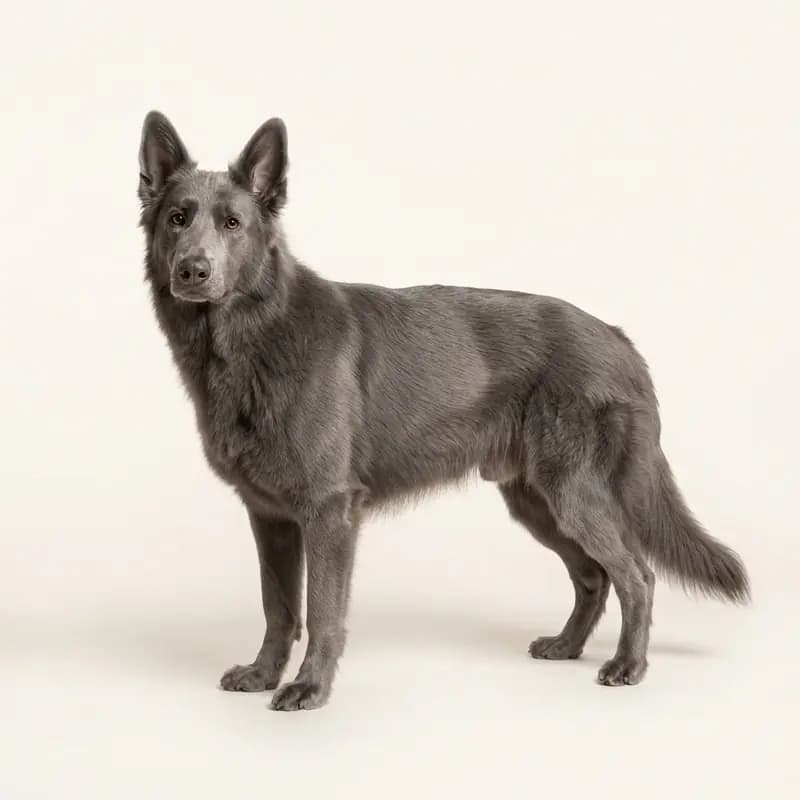 Voksen Gammel tysk schæferhund i Grå