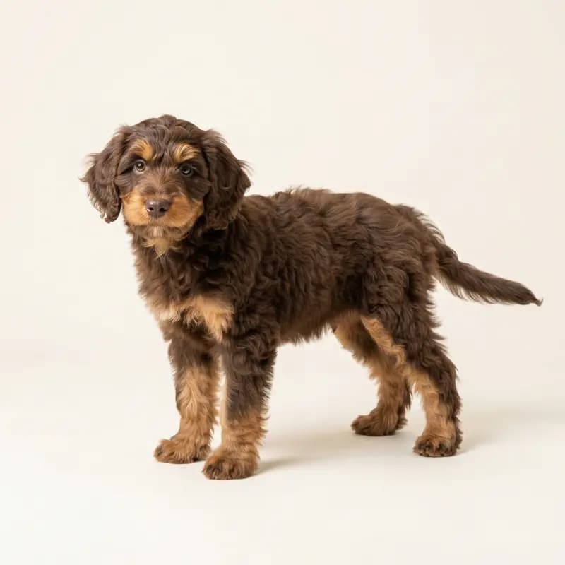 Bernedoodle Welpe in Brun med tan