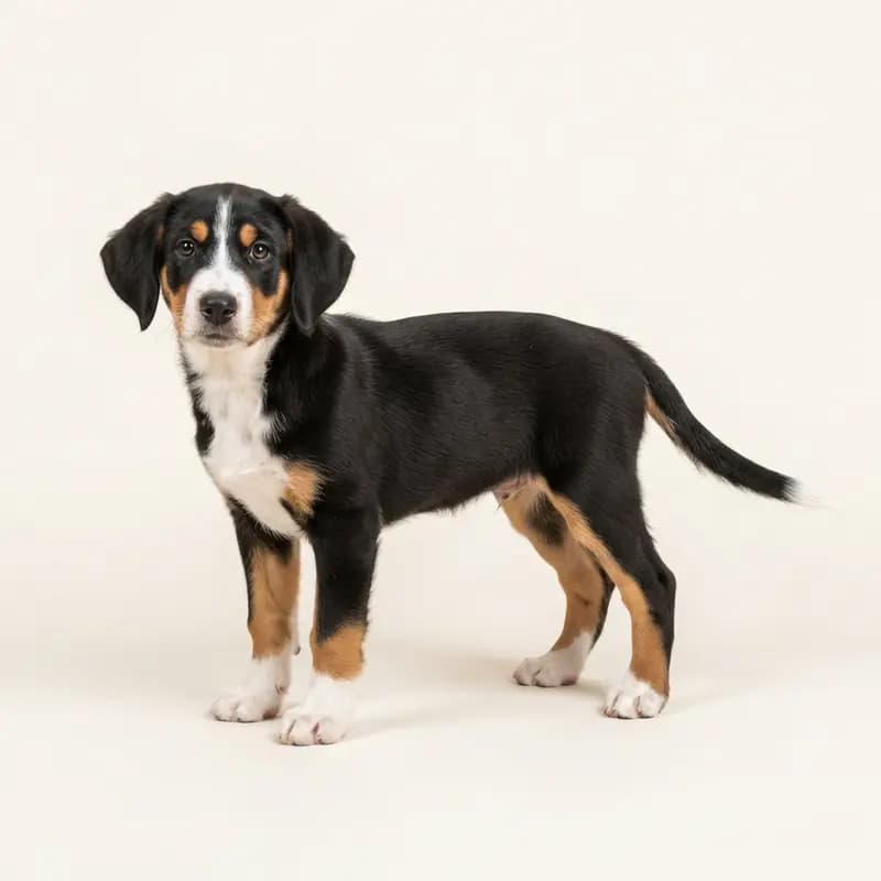 Schweiziske hunde (Lucerne hunde) Welpe in Trefarvet