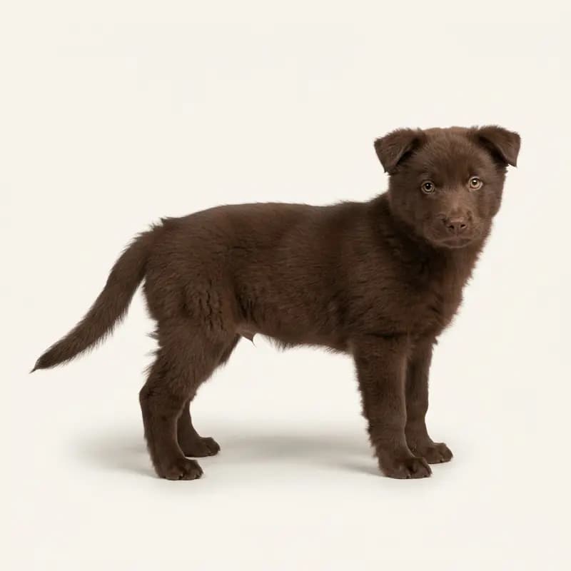 IJslandse herdershond Welpe in Chocoladebruin
