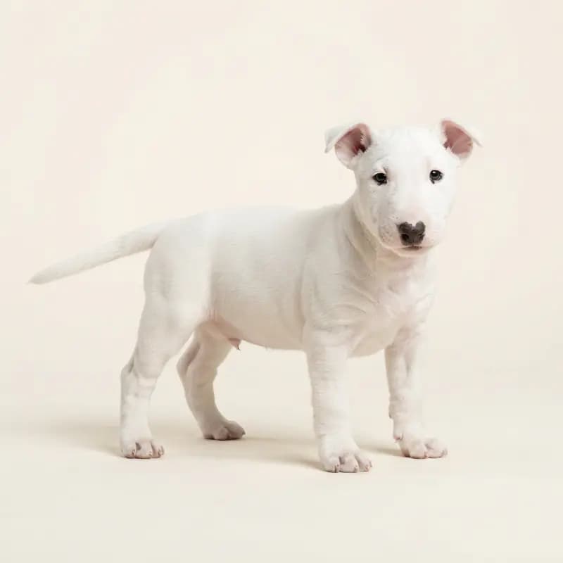 Bull Terrier miniature Welpe in Blanc