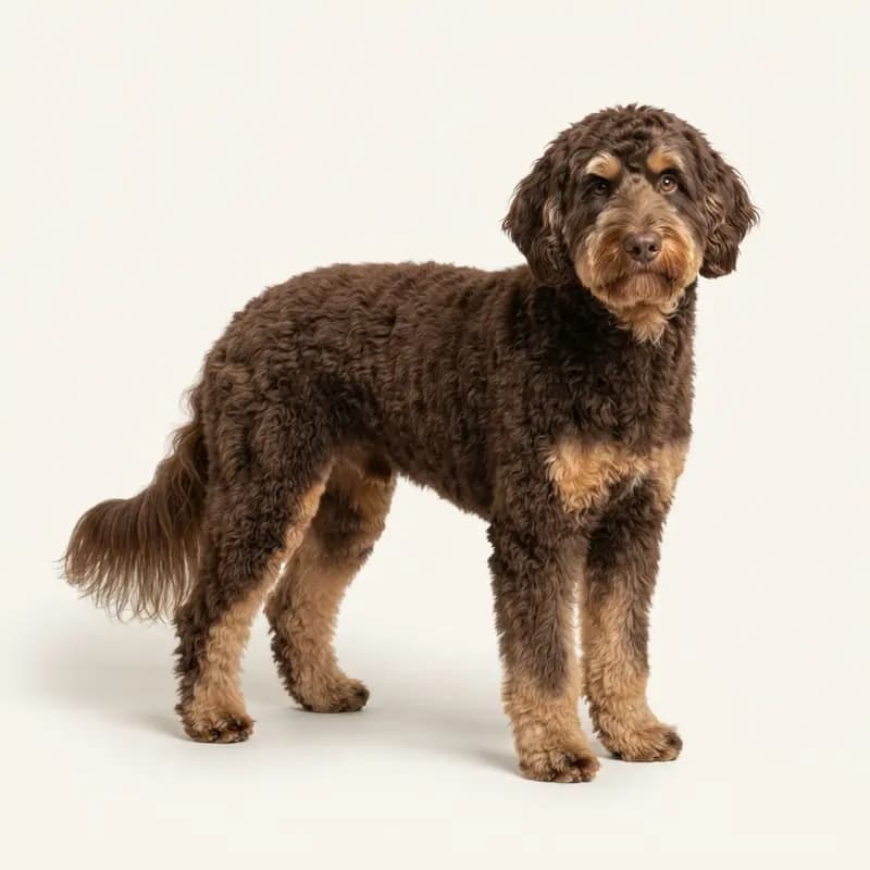 Voksen Bernedoodle i Brun med tan