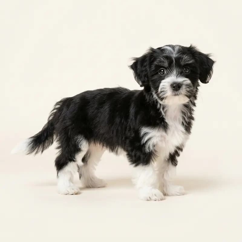 Morkie Welpe in Sort-hvid