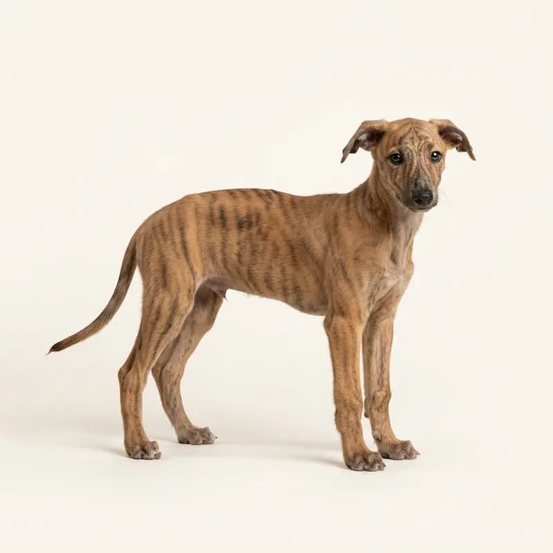 Galgo Español Welpe in Stribet
