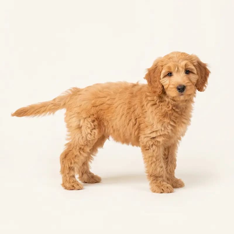 Aussiedoodle Welpe in Abrikoos