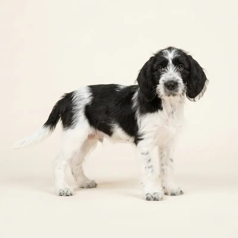 Briquet Griffon Vendéen Welpe in Sort-hvid