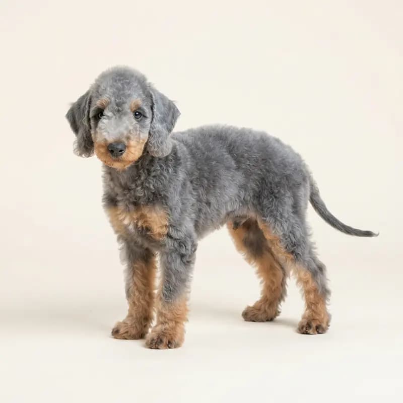 Bedlington Terrier Welpe in Bleu et feu