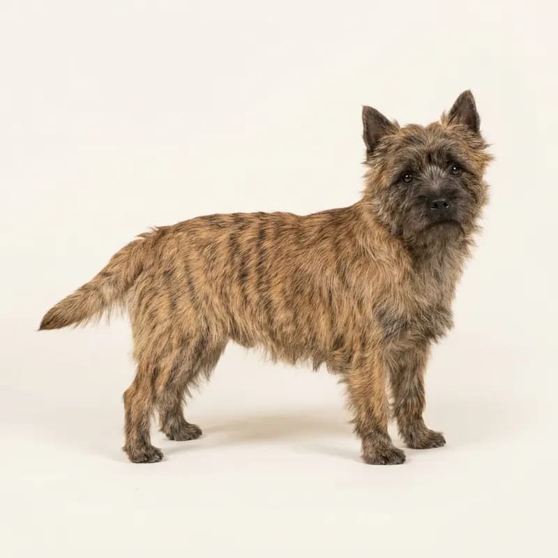 Voksen Cairn Terrier i Stribet