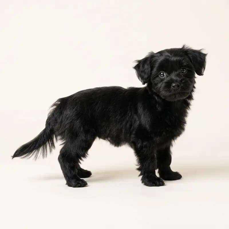 Morkie Welpe in Sort