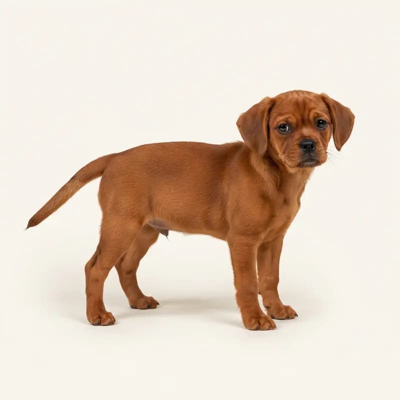 Puggle Welpe in Rød