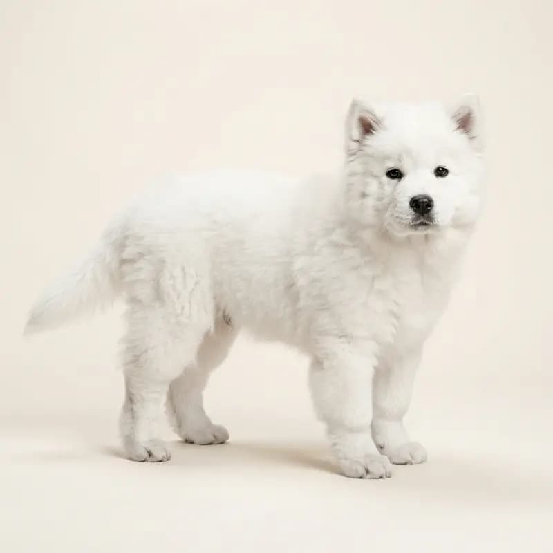 Chow Chow Welpe in Hvid