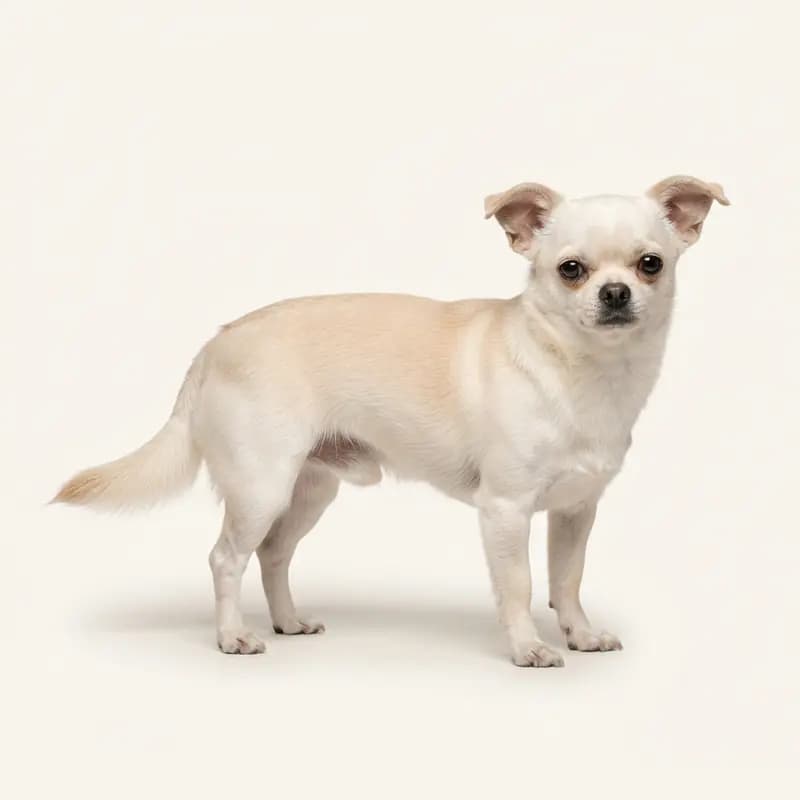 Krem renginde yetişkin Chihuahua
