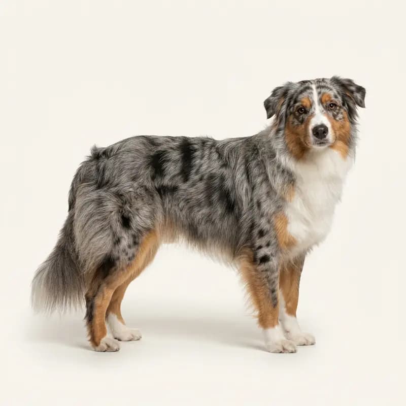 Voksen Alpin hyrdehund i Blue merle