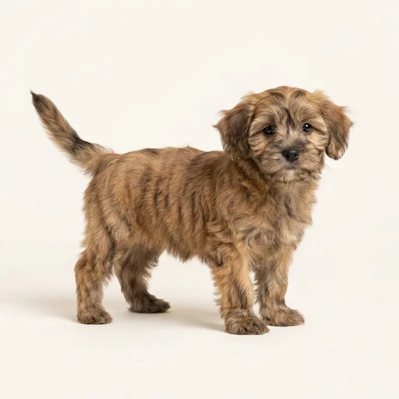 Shihpoo Welpe in Stribet