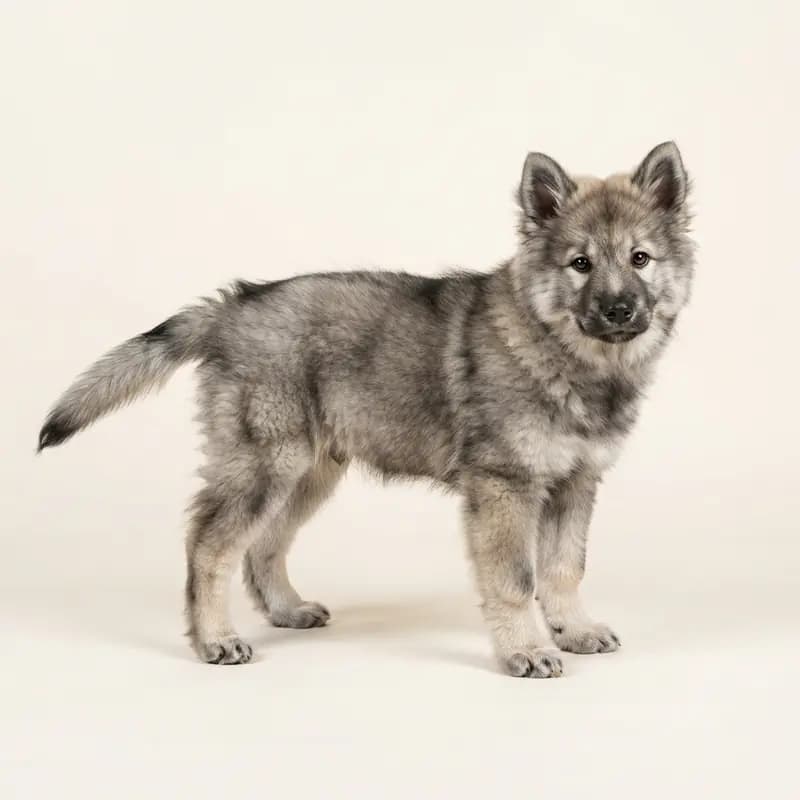 Eurasier Welpe in Gris loup