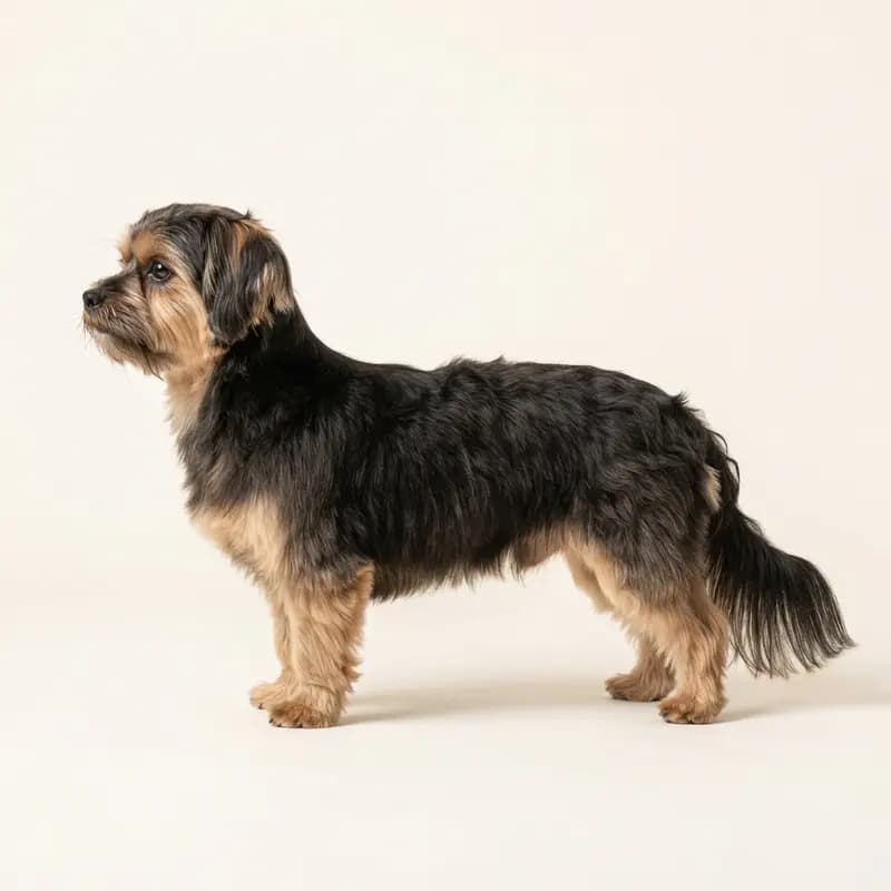 Shorkie med Mellemlang pels