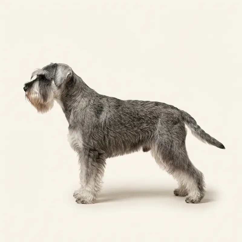 Dværgschnauzer med Mellemlang pels