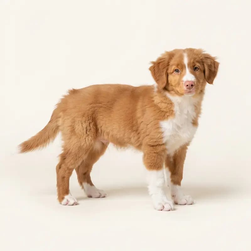 Nova Scotia Duck Tolling Retriever Welpe in Rood-wit