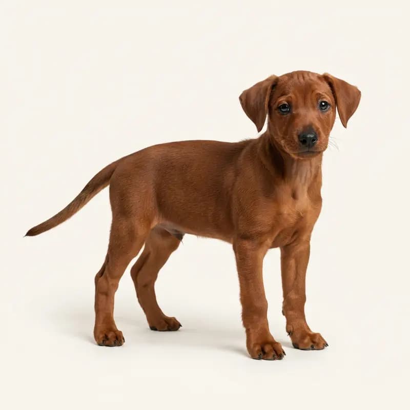 Østrigsk Pinscher Welpe in Rød