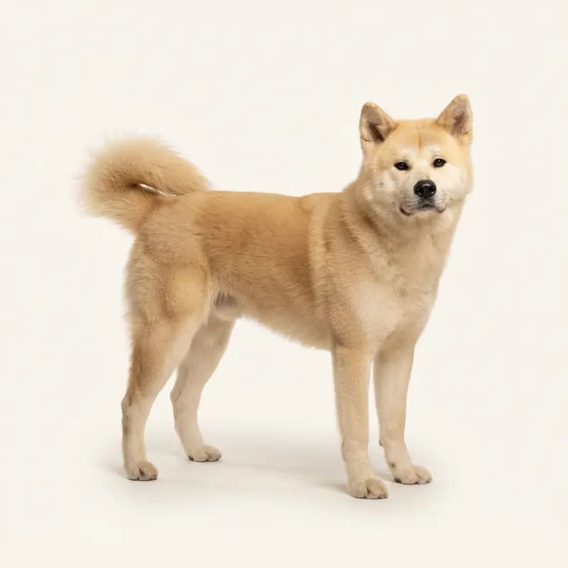 Voksen Akita i Fawn