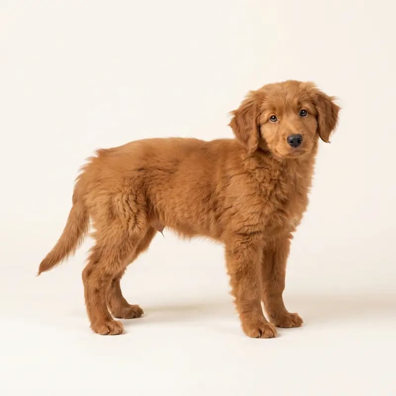 Tollerdoodle Welpe in Rood