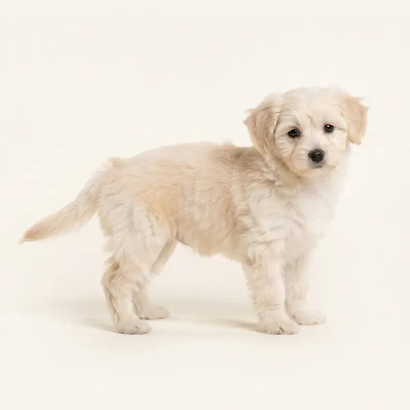 Pomapoo Welpe in Creme