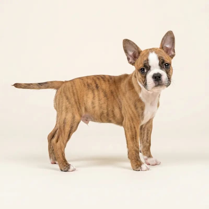 Boston Terrier Welpe in Stribet