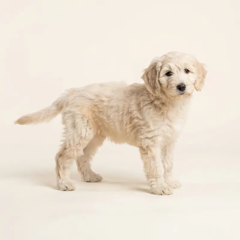Aussiedoodle Welpe in Crème