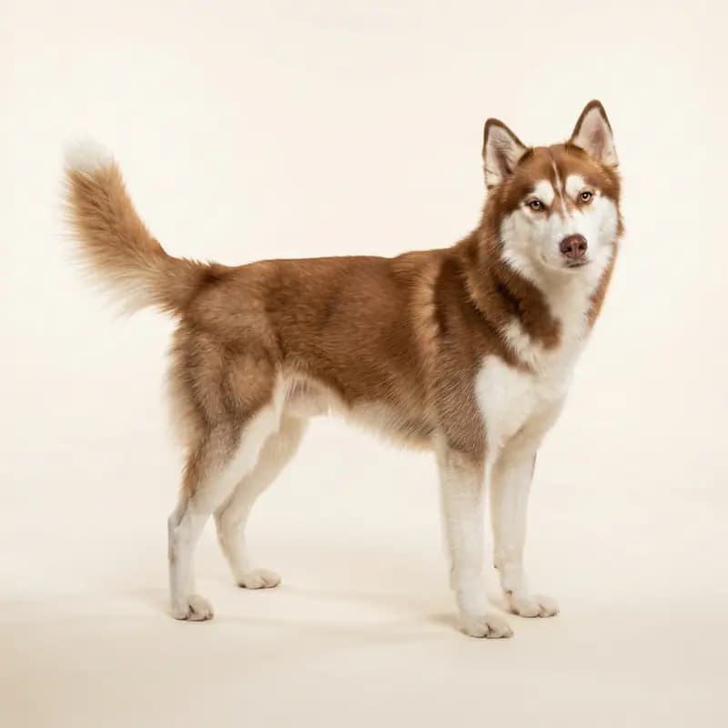 Husky d'Alaska adulte en Rouge et blanc
