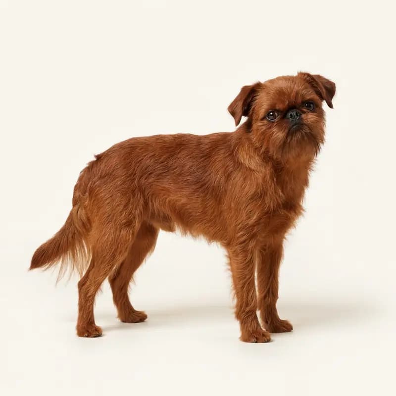 Volwassen Brusselse Griffon in Rood