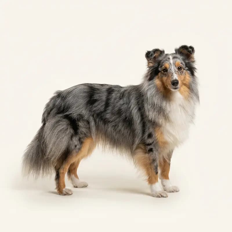 Voksen Shetland Sheepdog i Blue merle