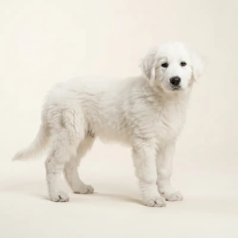 Güney Rus Çoban Köpeği Welpe in Beyaz