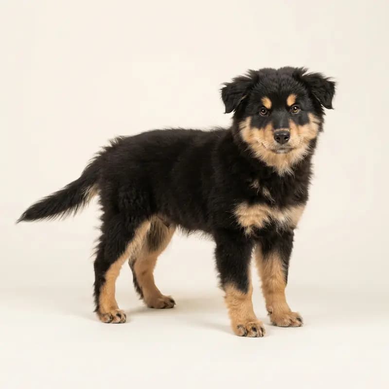 İsveç Lapphund Welpe in Siyah-tan